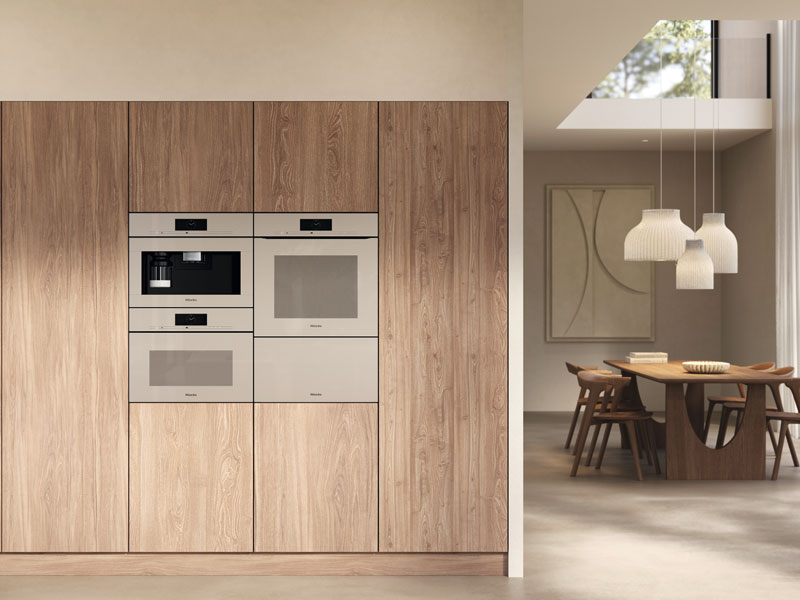 Cafetera empotrable con DirectWater Beige