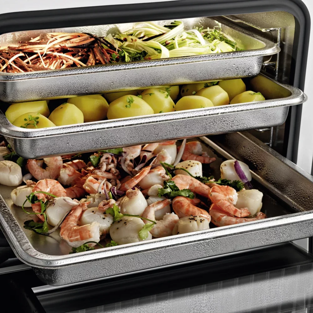 Horno a vapor con microondas